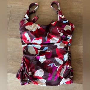 Athleta Square Neck Tankini 34 D/DD